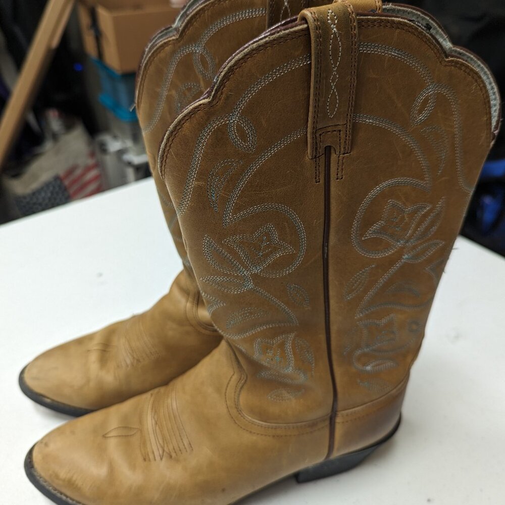 Women’s Ariat Heritage Western Boots Brown Leather 10004736 Size 7.5B